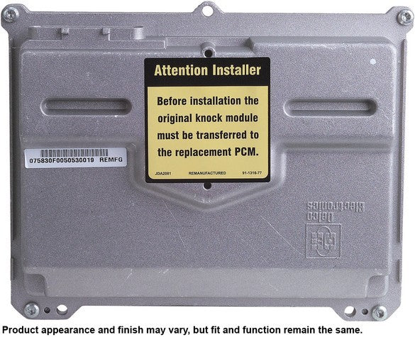 CARDONE Reman Powertrain Control Module (PCM) P/N:77-5830F Fits: Buick Century, Buick Skylark, Chevrolet Beretta, Chevrolet Cavalier, Chevrolet Corsica, Chevrolet S10, GMC Sonoma, Isuzu Hombre, Oldsmobile Achieva, Oldsmobile Cutlass Ciera - Image 1