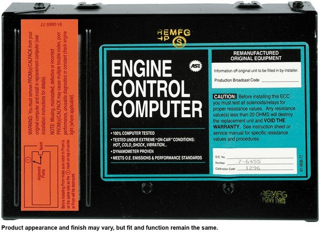 CARDONE Reman Engine Control Module (ECM) P/N:77-6465 Fits: Chevrolet C10, Chevrolet C10 Suburban, Chevrolet C20, Chevrolet C20 Suburban, Chevrolet C30, Chevrolet G20, Chevrolet G30, Chevrolet K10, Chevrolet K10 Suburban, Chevrolet K20 - Image 4