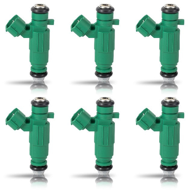 ACEON Fuel Injector Set P/N:7795-1327-06 Fits: Hyundai Accent 11-06, Hyundai Santa Fe 06-01, Hyundai Sonata 05-99, Hyundai Tiburon 08-03, Hyundai Tucson 09-05, Kia Magentis 04-01, Kia Optima 06-01, Kia Rio 10-06, Kia Rio5 10-06, Kia Sportage 10-05 - Image 1