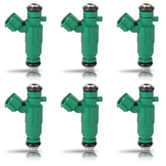 ACEON Fuel Injector Set P/N:7795-1327-06 Fits: Hyundai Accent 11-06, Hyundai Santa Fe 06-01, Hyundai Sonata 05-99, Hyundai Tiburon 08-03, Hyundai Tucson 09-05, Kia Magentis 04-01, Kia Optima 06-01, Kia Rio 10-06, Kia Rio5 10-06, Kia Sportage 10-05 - Image 1