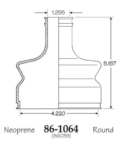 EMPI CV Joint Boot P/N:86-1064-D Fits: Cadillac Eldorado 78-67, Oldsmobile Toronado 78-67 - Image 1
