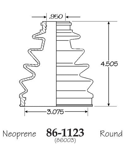 EMPI CV Joint Boot P/N:86-1123-D Fits: Toyota Tercel 88-80 - Image 1