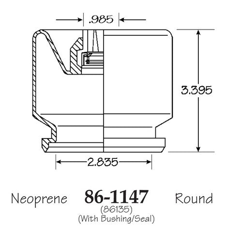 EMPI CV Joint Boot P/N:86-1147-D Fits: Fiat 128 79-72, Fiat X-1/9 78-74 - Image 1
