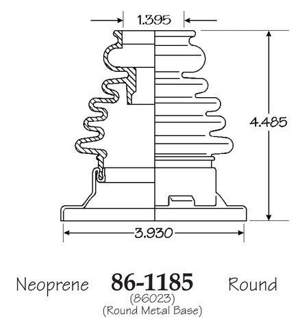 EMPI CV Joint Boot P/N:86-1185-D Fits: Volkswagen Beetle 06-98, Volkswagen Cabrio 02-95, Volkswagen Cabriolet 93-85, Volkswagen Corrado 95-93, Volkswagen Golf 06-93, Volkswagen Jetta 04-90, Volkswagen Jetta 88-85, Volkswagen Passat 97-90 - Image 1