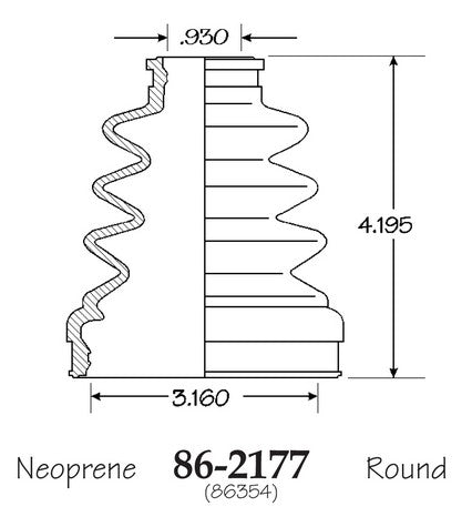 EMPI CV Joint Boot P/N:86-2177-D Fits: Subaru Legacy 92-90 - Image 1