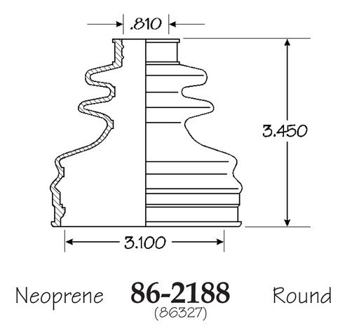 EMPI CV Joint Boot P/N:86-2188-D Fits: Audi 100, Audi 100 Quattro, Audi 80, Audi 90, Audi A4, Audi A4 Quattro, Audi A6, Audi A6 Quattro, Audi A8 - Image 1
