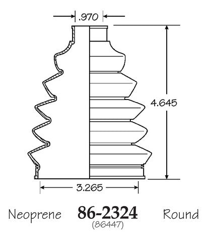 EMPI CV Joint Boot P/N:86-2324-D Fits: Audi A4, Audi A4 Quattro, BMW 228i Xdrive, BMW 320i Xdrive, BMW 325xi, BMW 328d Xdrive, BMW 328i Xdrive, BMW 328xi, BMW 335i Xdrive, BMW 335xi - Image 1