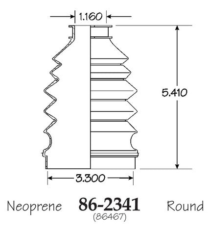 EMPI CV Joint Boot P/N:86-2341-D Fits: Cadillac Escalade, Chevrolet Avalanche, Chevrolet Avalanche 1500, Chevrolet Avalanche 2500, Chevrolet K1500, Chevrolet K1500 Suburban, Chevrolet K2500, Chevrolet Silverado 1500, Chevrolet Silverado 1500 Classic - Image 1