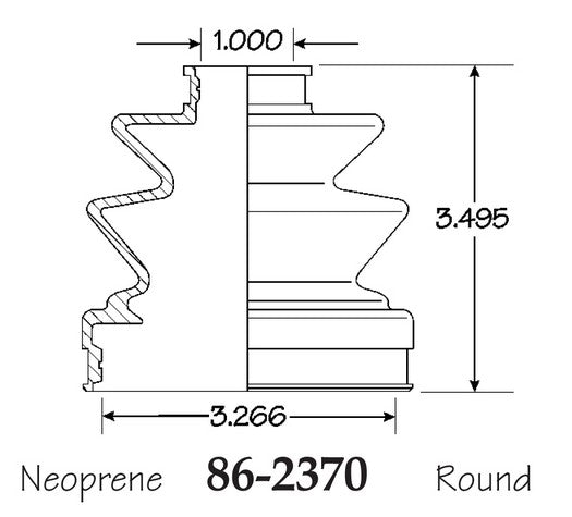 EMPI CV Joint Boot P/N:86-2370-D Fits: Lexus Rx300 00-99 - Image 1
