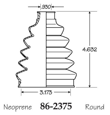 EMPI CV Joint Boot P/N:86-2375-D Fits: Audi A3 Quattro, Audi A4 Quattro, Audi A5 Quattro, Audi Allroad, Audi Q5, Audi Tt, Audi Tt Quattro - Image 1