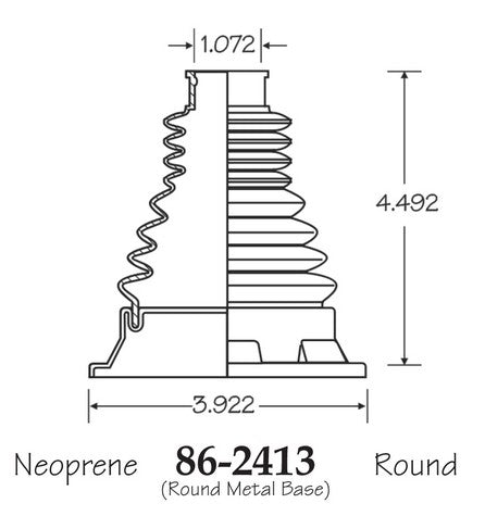EMPI CV Joint Boot P/N:86-2413-D Fits: Audi A3 Quattro, Audi Tt Quattro, Volkswagen Beetle, Volkswagen Cc, Volkswagen Corrado, Volkswagen Golf, Volkswagen Jetta, Volkswagen R32, Volkswagen Rabbit, Volkswagen Tiguan - Image 1