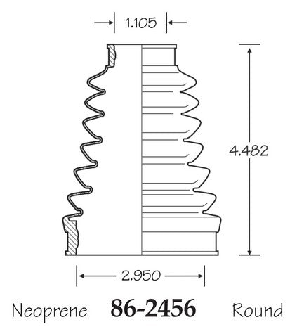 EMPI CV Joint Boot P/N:86-2456-D Fits: Mercedes-benz B Electric Drive, Mercedes-benz B250e, Mercedes-benz C300, Mercedes-benz C350, Mercedes-benz Cl550, Mercedes-benz Cla250, Mercedes-benz Cla45 Amg, Mercedes-benz Cls400, Mercedes-benz Cls550 - Image 1
