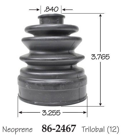 EMPI CV Joint Boot P/N:86-2467-D Fits: Hyundai Elantra 12-09, Kia Rio 11-06, Kia Rio5 10-06, Kia Soul 11-10 - Image 1