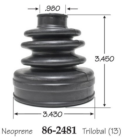 EMPI CV Joint Boot P/N:86-2481-D Fits: Ford Fiesta 2014, Mini Cooper 15-08 - Image 1