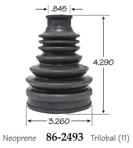 EMPI CV Joint Boot P/N:86-2493-D Fits: Cadillac Ats 18-13, Chevrolet Sonic 18-13, Ford Focus 11-08, Honda Civic 2016, Honda Fit 17-15 - Image 1