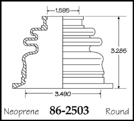 EMPI CV Joint Boot P/N:86-2503 Fits: Renault Scenic 04-01 - Image 1