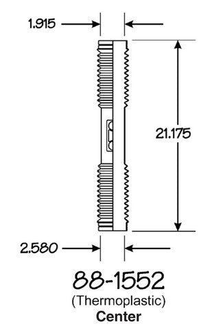 EMPI Rack and Pinion Bellows P/N:88-1552-K Fits: Buick Skyhawk, Buick Skylark, Buick Somerset, Buick Somerset Regal, Cadillac Cimarron, Chevrolet Beretta, Chevrolet Cavalier, Chevrolet Corsica, Oldsmobile Calais, Oldsmobile Cutlass Calais - Image 1