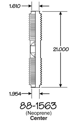 EMPI Rack and Pinion Bellows P/N:88-1563-K Fits: Audi 100, Audi 100 Quattro, Audi 200, Audi 200 Quattro, Audi 5000, Audi 5000 Quattro, Audi A6, Audi A6 Quattro, Audi S4, Audi S6, Audi V8 Quattro - Image 1