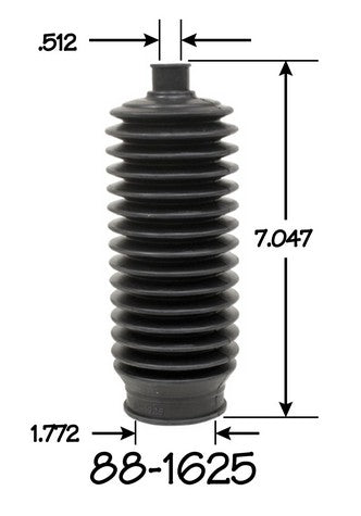 EMPI Rack and Pinion Bellows P/N:88-1625-K Fits: Honda Accord, Hyundai Accent, Infiniti Fx35, Infiniti Fx45, Kia Forte, Kia Forte Koup, Kia Rio, Kia Soul, Mitsubishi Lancer, Mitsubishi Outlander, Subaru Crosstrek, Subaru Xv Crosstrek - Image 1