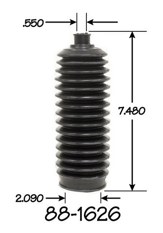 EMPI Rack and Pinion Bellows P/N:88-1626-K Fits: Acura Rl, Cadillac Cts, Chevrolet Colorado, Dodge Sprinter 2500, Dodge Sprinter 3500, Ford Flex, Ford Taurus, GMC Canyon, Honda Odyssey, Honda Ridgeline - Image 1