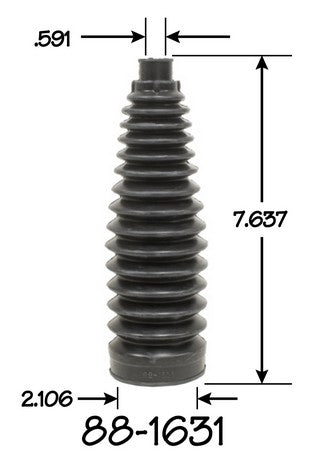 EMPI Rack and Pinion Bellows P/N:88-1631-K Fits: Audi A4, Audi A4 Quattro, Audi A5, Audi A5 Quattro, Audi A6, Audi A6 Quattro, Audi A7 Quattro, Audi A8 Quattro, Audi Allroad, Audi Q5 - Image 1