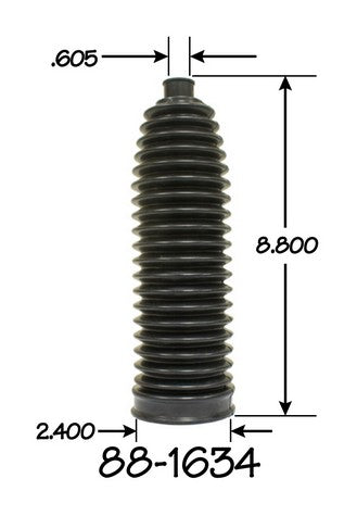 EMPI Rack and Pinion Bellows P/N:88-1634-K Fits: Audi A4, Audi A4 Quattro, Audi A5, Audi A5 Quattro, Audi A8 Quattro, Audi Q5, Audi S4, Audi S5, Audi S8, BMW 1 Series M - Image 1