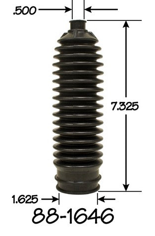 EMPI Rack and Pinion Bellows P/N:88-1646-K Fits: Acura Tsx 08-04, Mazda Mx-5 Miata 15-06, Subaru Brz 17-13, Subaru Forester 08-03, Subaru Impreza 07-04 - Image 1
