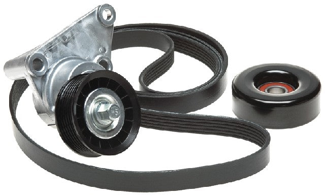 Gates Serpentine Belt Drive Component Kit P/N:90K-38158B Fits: Cadillac Escalade, Cadillac Escalade Ext, Chevrolet Avalanche 1500, Chevrolet Silverado 1500, Chevrolet Silverado 1500 Hd, Chevrolet Silverado 2500, Chevrolet Silverado 2500 Hd - Image 1