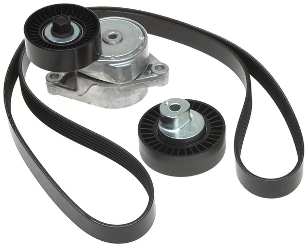 Gates Serpentine Belt Drive Component Kit P/N:90K-38201 Fits: BMW 320i, BMW 323ci, BMW 323i, BMW 323ti, BMW 325ci, BMW 325i, BMW 325xi, BMW 328ci, BMW 328i, BMW 330ci, BMW 330i, BMW 330xi, BMW 525i, BMW 528i, BMW 530i, BMW X3, BMW X5, BMW Z3 - Image 1