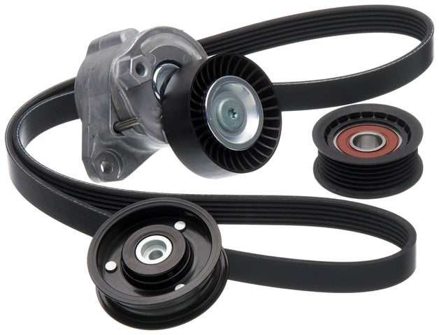Gates Serpentine Belt Drive Component Kit P/N:90K-38319A Fits: Mercedes-benz C230, Mercedes-benz Clk350, Mercedes-benz Clk550, Mercedes-benz Ml350, Mercedes-benz R350, Mercedes-benz S550, Mercedes-benz Sl550, Mercedes-benz Slk280, Mercedes-benz Slk350 - Image 1