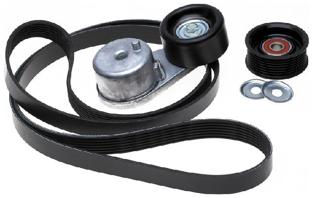 Gates Serpentine Belt Drive Component Kit P/N:90K-38378 Fits: Nissan Frontier 2013, Nissan Nv1500 2013, Nissan Nv2500 2013, Nissan Nv3500 2013, Nissan Pathfinder 12-09, Nissan Xterra 13-09, Suzuki Equator 12-09 - Image 1