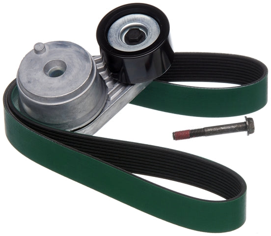 Gates Serpentine Belt Drive Component Kit P/N:90K-38503HDB Fits: Freightliner Argosy, Freightliner Classic, Freightliner Classic Xl, Freightliner Coronado, Freightliner Fld120, Freightliner Fld120sd, Freightliner Fld132, Sterling Truck A9500 - Image 1
