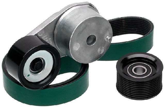 Gates Serpentine Belt Drive Component Kit P/N:90K-38607HDB Fits: Mack Cxu 13-08, Volvo Vnl 14-07, Volvo Vnm 14-07 - Image 1