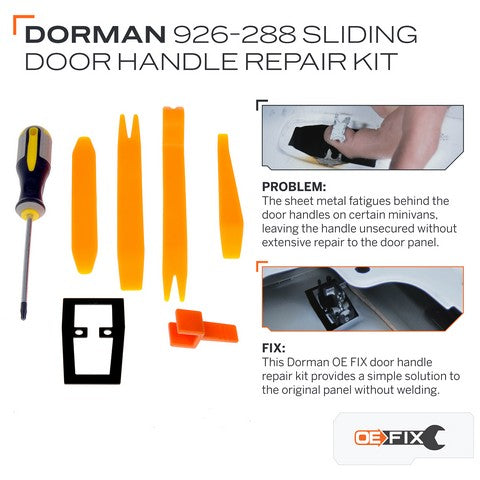 Dorman - OE Solutions Kit de Reparación de Manija de Puertas Corrediza P/N:926-288 Fits: Chrysler TOWN &amp; COUNTRY 16-08, Dodge Grand Caravan 19-08 - Image 5