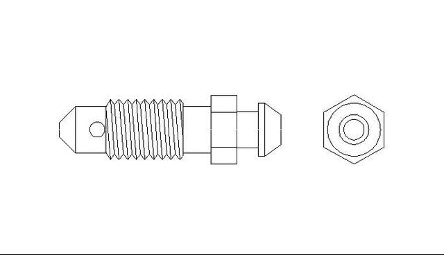 Better Brake Parts Brake Bleeder Screw P/N:9404 Fits: Jeep Cj7 86-76, Jeep Comanche 92-86 - Image 1