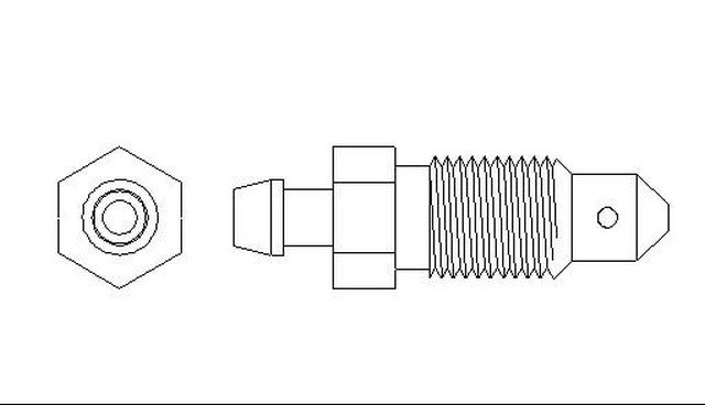 Better Brake Parts Brake Bleeder Screw P/N:9410 Fits: Acura Legend, Acura Mdx, Audi 200, Audi 200 Quattro, Audi A4, Audi A4 Quattro, Audi A6, Audi A6 Quattro, Audi A8 Quattro, Audi Cabriolet - Image 1