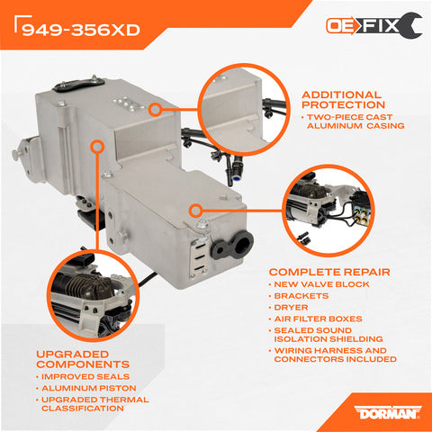 Dorman - OE Solutions Compresor de Suspensión Neumática P/N:949-356XD Fits: Ram 1500 18-13 - Image 8