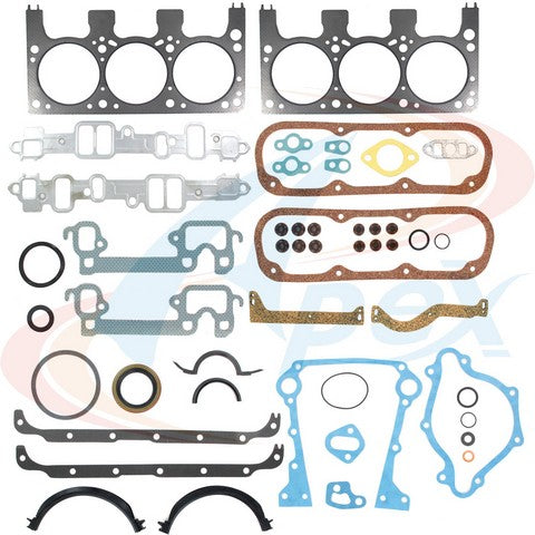 APEX Automobile Parts Inc Engine Gasket Set P/N:AFS2054 Fits: Dodge B150 89-88, Dodge B250 89-88, Dodge D100 89-88, Dodge D150 89-88, Dodge D250 89-88, Dodge Dakota 89-87, Dodge W100 1989, Dodge W150 1989 - Image 1