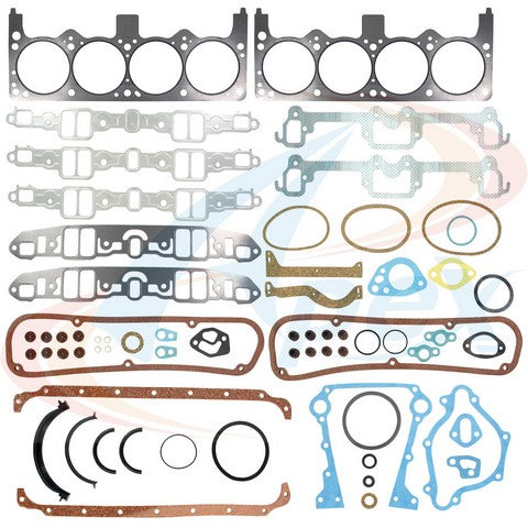 APEX Automobile Parts Inc Engine Gasket Set P/N:AFS2058A Fits: Chrysler Cordoba, Chrysler Lebaron, Chrysler New Yorker, Chrysler Newport, Chrysler TOWN &amp; COUNTRY, Dodge Aspen, Dodge B100, Dodge B200, Dodge B250 - Image 1
