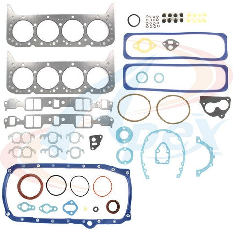 APEX Automobile Parts Inc Engine Gasket Set P/N:AFS3034 Fits: Avanti Ii, Buick Commercial Chassis, Buick Roadmaster, Cadillac Brougham, Chevrolet Blazer, Chevrolet C1500, Chevrolet C2500, Chevrolet Camaro, Chevrolet Caprice, Chevrolet Commercial Chassis - Image 1