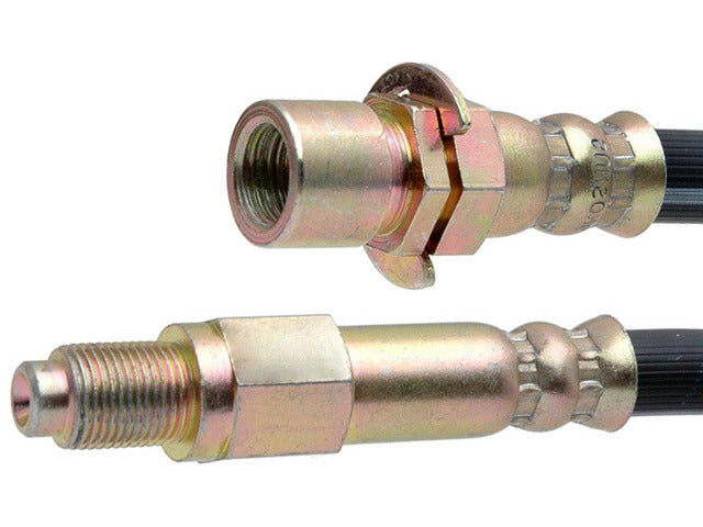 Raybestos Brakes Brake Hydraulic Hose P/N:BH36854 Fits: Ford Fairmont 83-79, Ford Granada 82-81, Ford Ltd 86-83, Ford Mustang 87-79, Ford Thunderbird 82-80, Mercury Capri 86-79, Mercury Cougar 82-80, Mercury Marquis 86-83, Mercury Zephyr 83-79 - Image 1