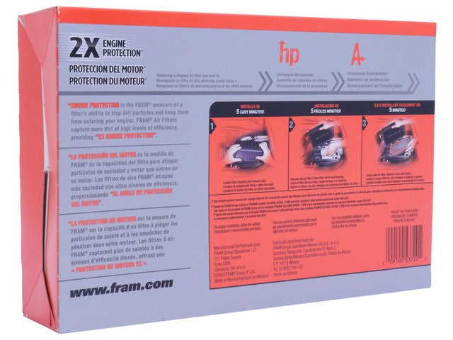 FRAM Engine Air Filter P/N:CA10344 Fits: Honda Cr-v 09-07 - Image 1
