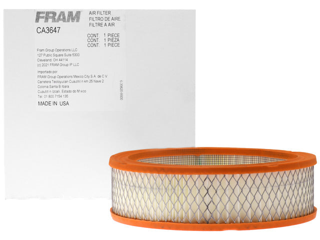 FRAM Engine Air Filter P/N:CA3647 Fits: Buick Century, Buick Skyhawk, Buick Skylark, Buick Somerset, Buick Somerset Regal, Cadillac Cimarron, Chevrolet Astro, Chevrolet Beretta, Chevrolet Camaro, Chevrolet Cavalier - Image 2
