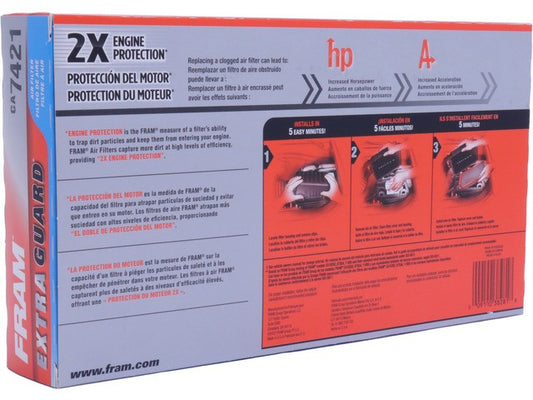 FRAM Engine Air Filter P/N:CA7421 Fits: Chevrolet Astro, Chevrolet Blazer, Chevrolet Camaro, Chevrolet S10, Chevrolet S10 Blazer, GMC Jimmy, GMC Safari, GMC Sonoma, GMC Syclone, GMC Typhoon, Isuzu Hombre, Oldsmobile Bravada, Pontiac Firebird - Image 1