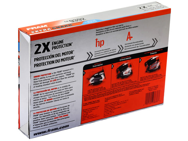 FRAM Engine Air Filter P/N:CA9392 Fits: Hyundai Elantra 06-01, Hyundai Tiburon 08-03, Kia Spectra 09-04, Kia Spectra5 09-05 - Image 1