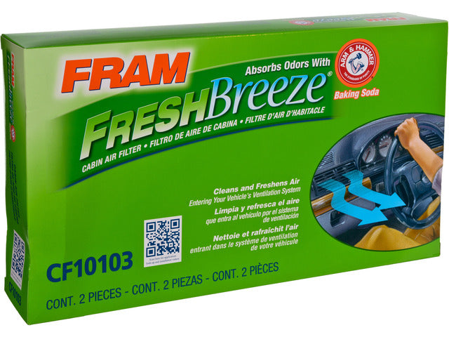 FRAM Cabin Air Filter P/N:CF10103 Fits: BMW 525i, BMW 525xi, BMW 528i, BMW 528i Xdrive, BMW 528xi, BMW 530i, BMW 530xi, BMW 535i, BMW 535i Gt, BMW 535i Xdrive, BMW 535xi, BMW 545i, BMW 550i, BMW 645ci, BMW 650i, BMW M5, BMW M6 - Image 2