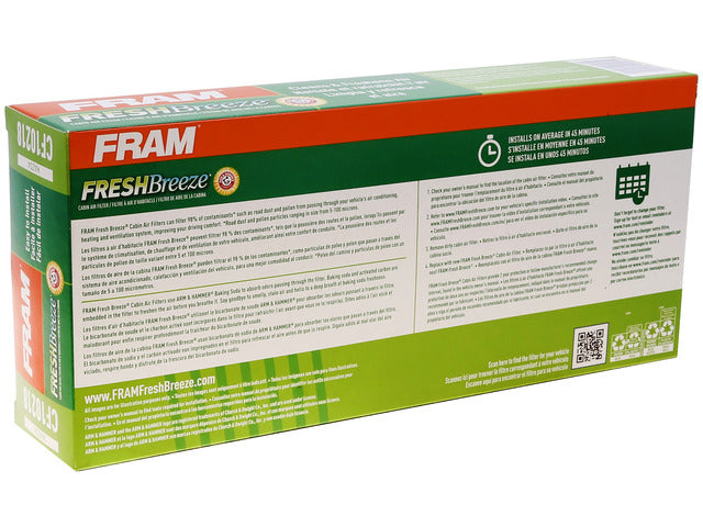 FRAM Cabin Air Filter P/N:CF10218 Fits: Mazda 3 09-04, Mazda 3 Sport 2009, Mazda 5 10-06, Mazda 5 17-12 - Image 1