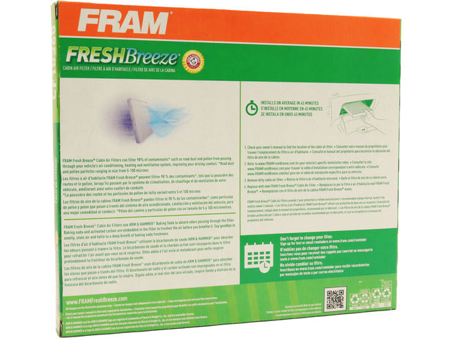 FRAM Cabin Air Filter P/N:CF10360 Fits: Cadillac Escalade, Cadillac Escalade Esv, Cadillac Escalade Ext, Chevrolet Silverado 1500, Chevrolet Silverado 1500 Hd, Chevrolet Silverado 2500, Chevrolet Silverado 2500 Hd, Chevrolet Silverado 3500 - Image 1