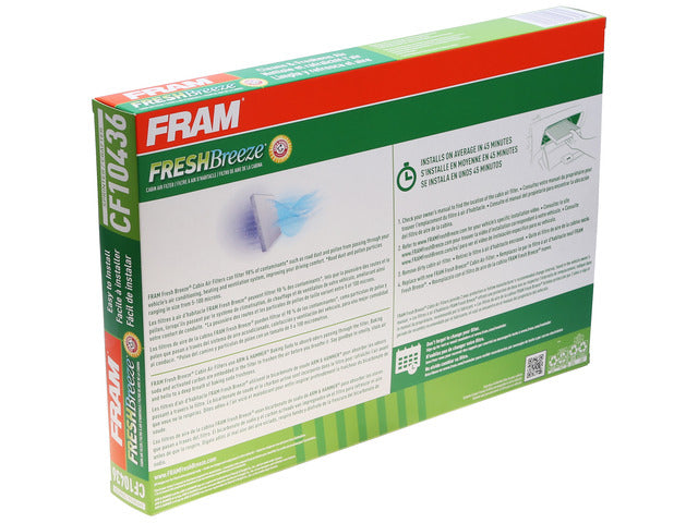 FRAM Cabin Air Filter P/N:CF10436 Fits: Dodge Sprinter 2500 09-07, Dodge Sprinter 3500 09-07, Freightliner Sprinter 2500 19-07, Freightliner Sprinter 3500 19-07, Mercedes-benz Sprinter 2500 18-10, Mercedes-benz Sprinter 3500 18-10 - Image 1