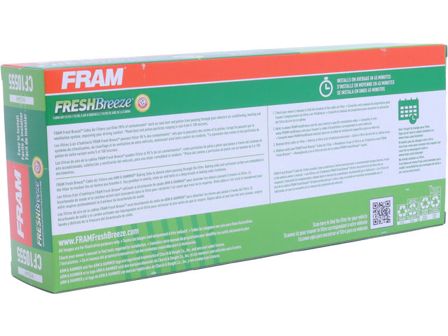 FRAM Cabin Air Filter P/N:CF10555 Fits: Infiniti G20 02-99, Infiniti Qx4 03-97, Nissan Altima 01-98, Nissan Pathfinder 04-97, Nissan Pathfinder Armada 2004 - Image 1
